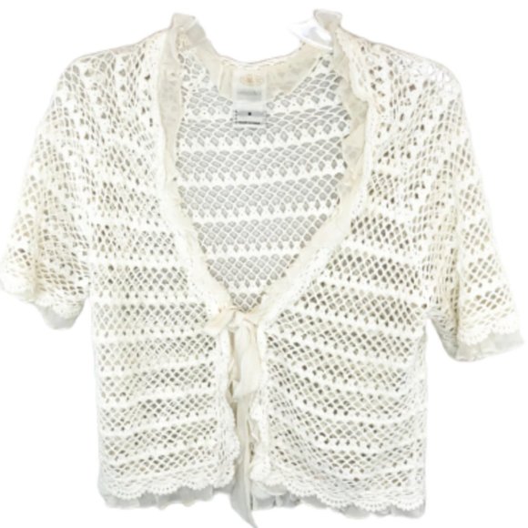 Talbots Sweaters - Talbots Hand Knit Silk Trimmed Cardigan - M